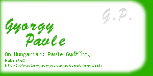 gyorgy pavle business card